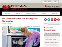 Tablet Screenshot of friedmansapplianceblog.com